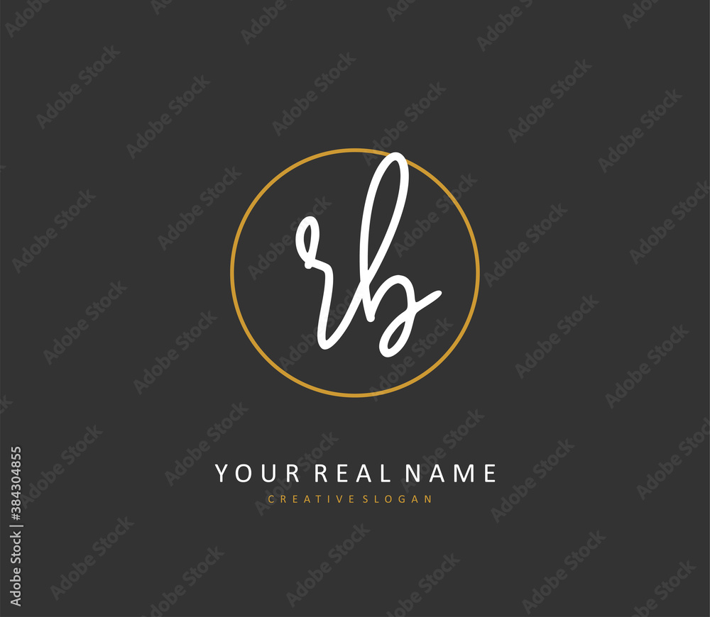 R B RB Initial letter handwriting and signature logo. A concept handwriting initial logo with template element. R B RB Initial letter handwriting and signature logo. A concept handwriting initial logo with template element.