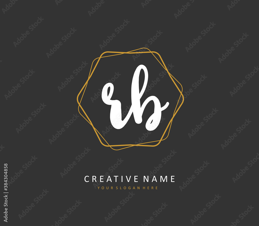 R B RB Initial letter handwriting and signature logo. A concept handwriting initial logo with template element. R B RB Initial letter handwriting and signature logo. A concept handwriting initial logo with template element.