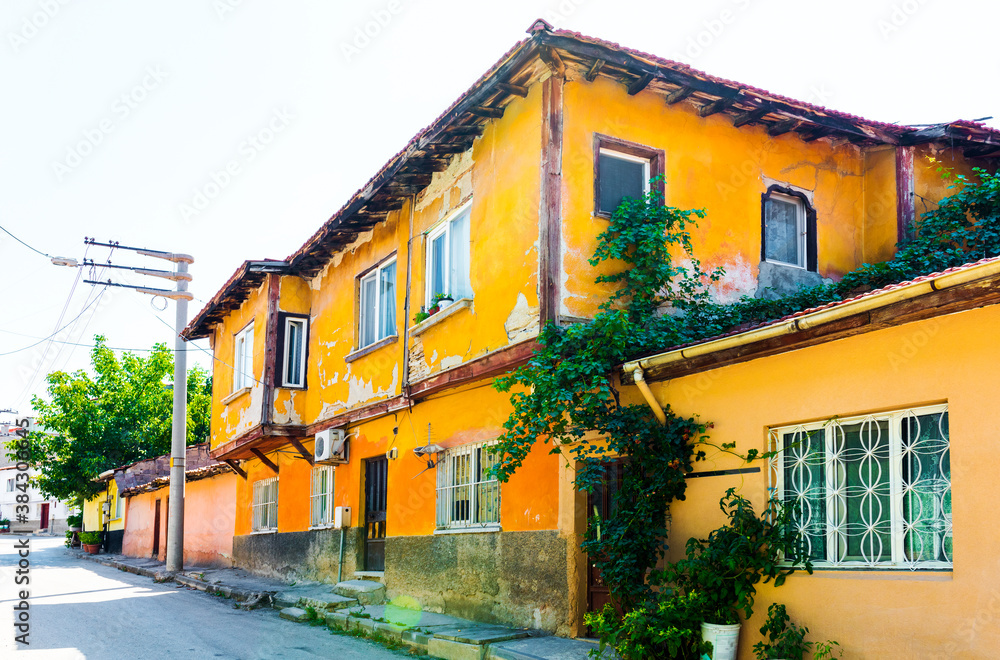 Colorful old houses in Odunpazari. Eskisehir, Turkey.