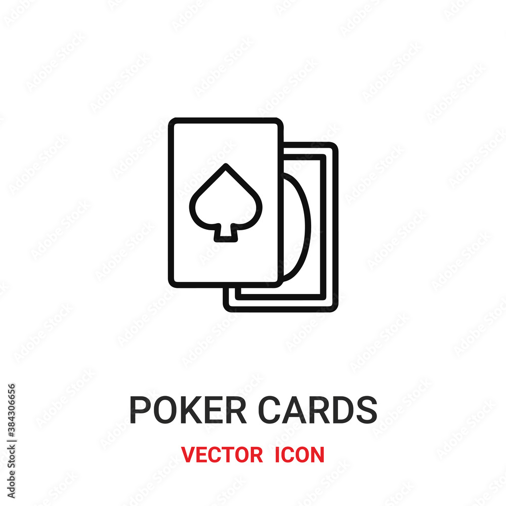 poker cards icon vector symbol. poker cards symbol icon vector for your design. Modern outline icon for your website and mobile app design. poker cards icon vector symbol. poker cards symbol icon vector for your design. Modern outline icon for your website and mobile app design.