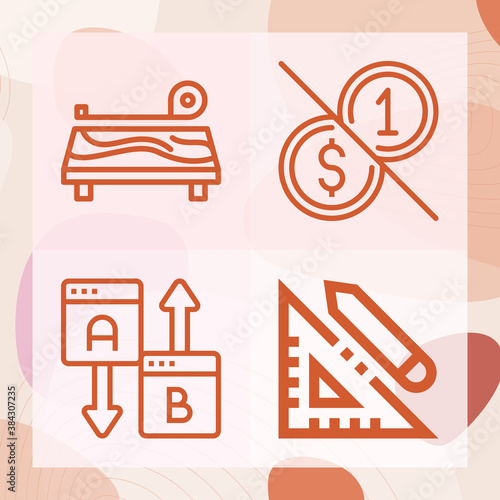 Simple set of conventional related lineal icons