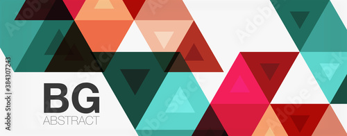 Mosaic triangle pattern abstract background for cover, banner, flyer and poster and other template