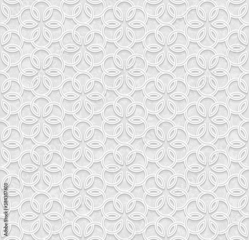 Seamless floral pattern with light gray background, Vector Illustration