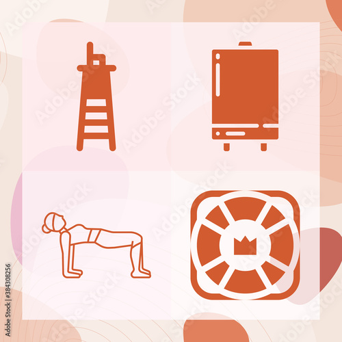 Simple set of active related filled icons