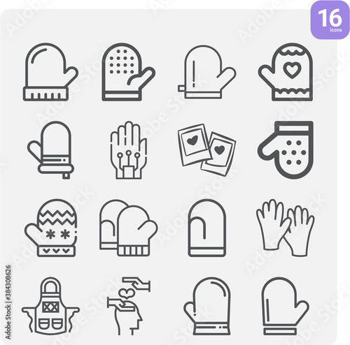 Simple set of supportive related lineal icons.