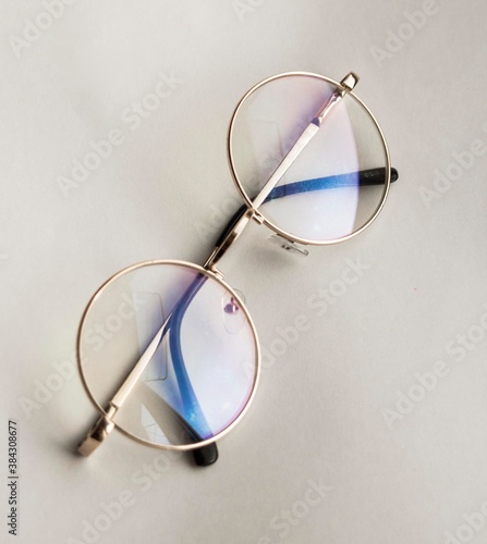 Glasses. Optics on a white background