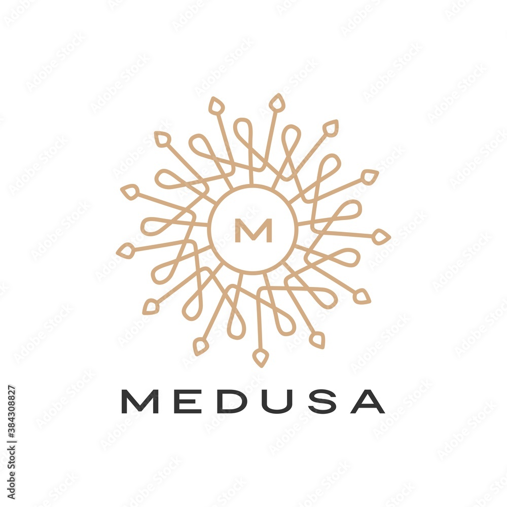 medusa mandala logo vector icon illustration medusa mandala logo vector icon illustration