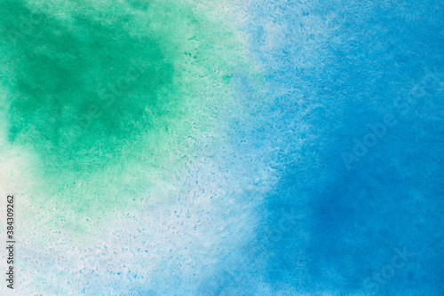  blue and green watercolor painted background texture