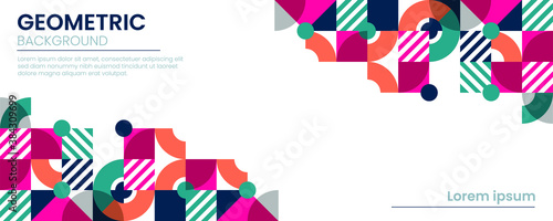 Geometric models background in flat design