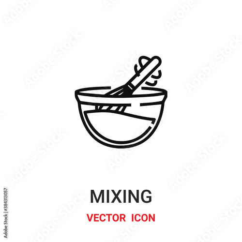 mixing icon vector symbol. mixing symbol icon vector for your design. Modern outline icon for your website and mobile app design.