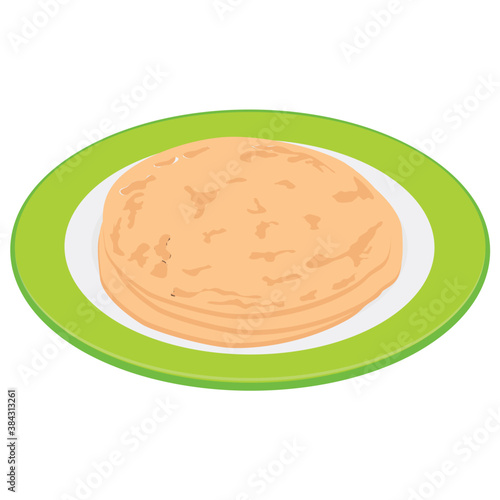 
A homemade flatbread with flour 
