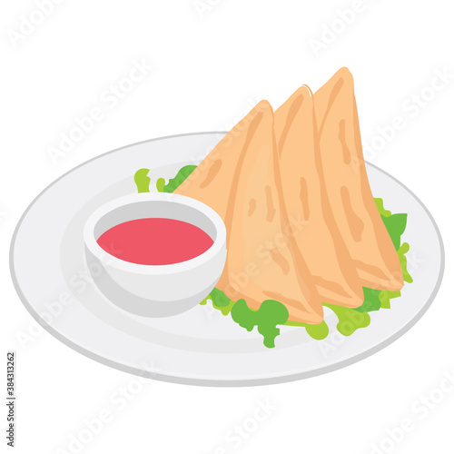 
A samosa filled with stuff 
