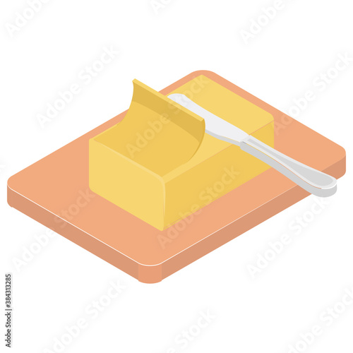 
A butter with knife for healthy breakfast 
