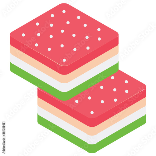
A sweet candy in a watermelon flavour 
