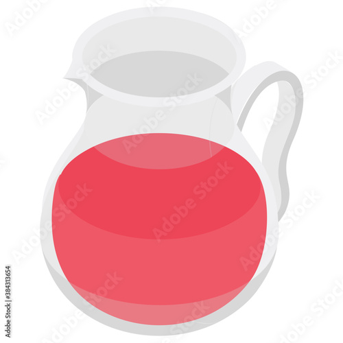 
A jug having homemade flavoured drink 
