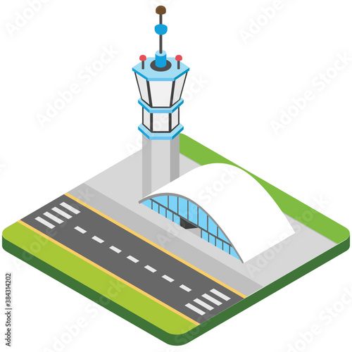 
Flat icon design of high rise city building
