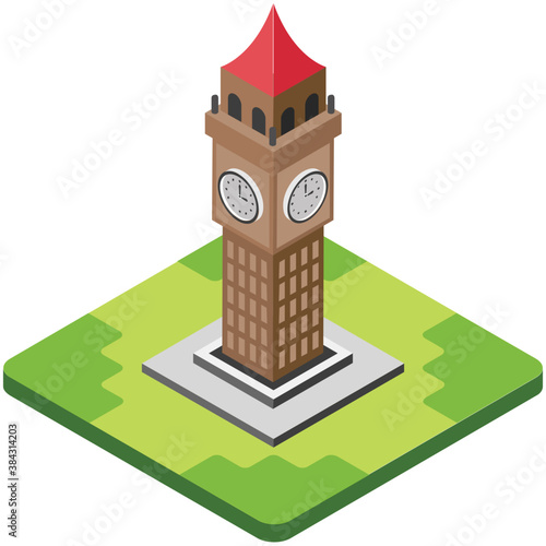 
Flat icon design of high rise city building
