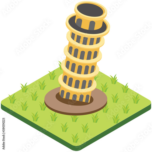 
Flat icon design of high rise city building
