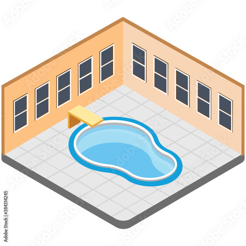 
Head down to water in summer with this swimming pool vector 
