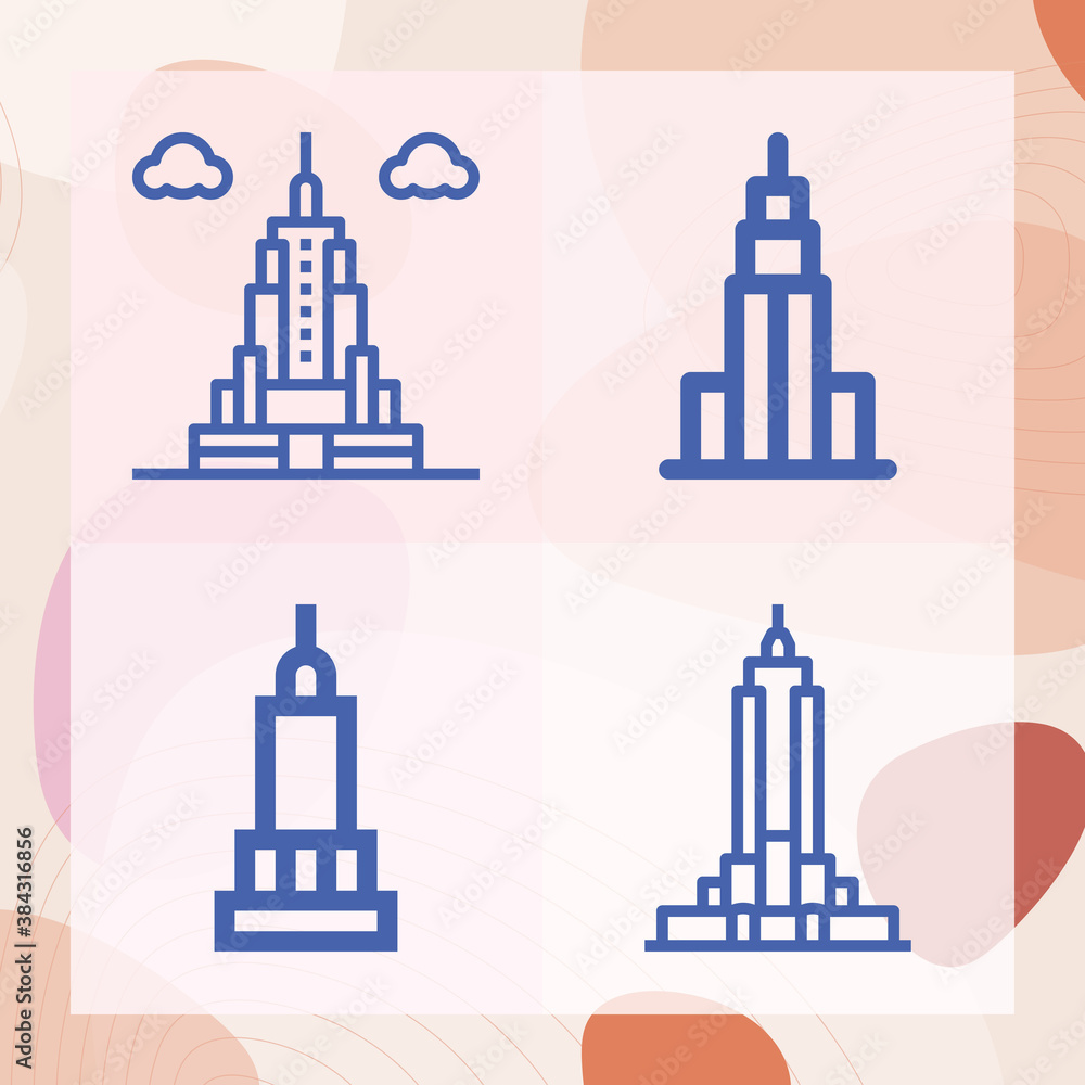 Simple set of byzantine related lineal icons Simple set of byzantine related lineal icons