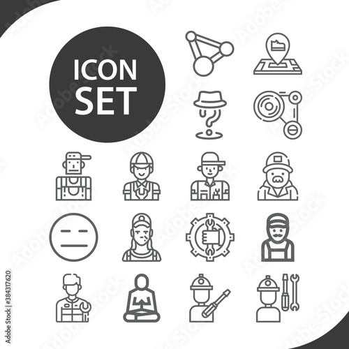 Simple set of composed related lineal icons.