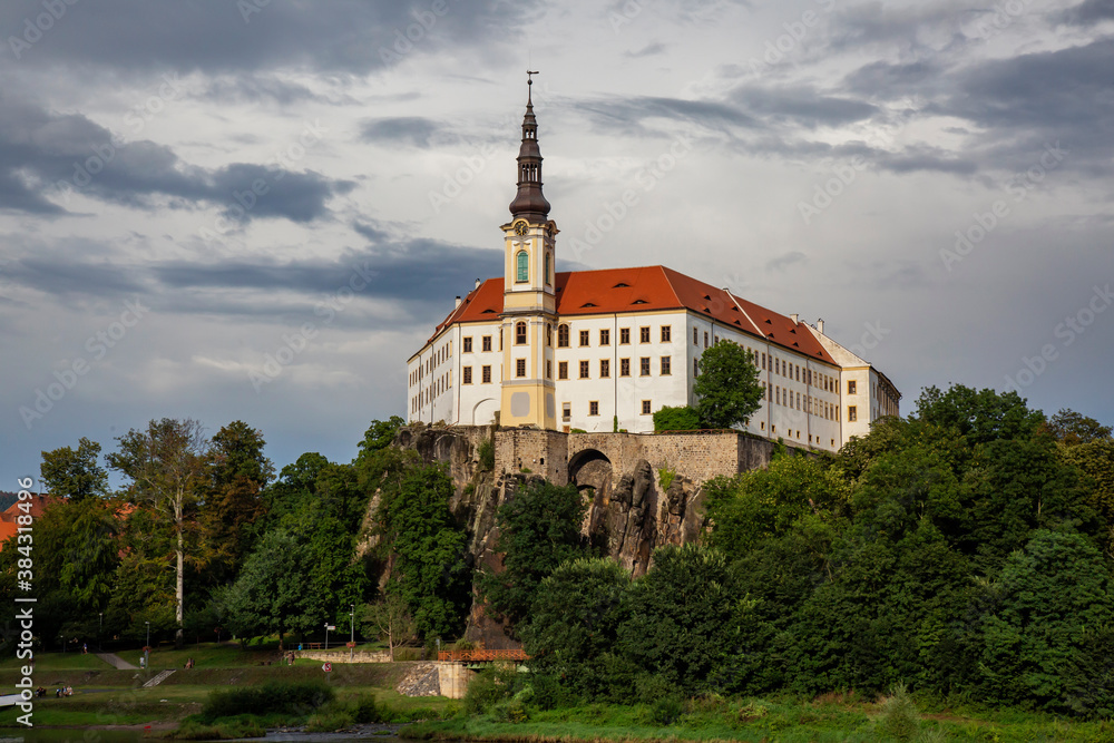 Decin castle in Czech republic