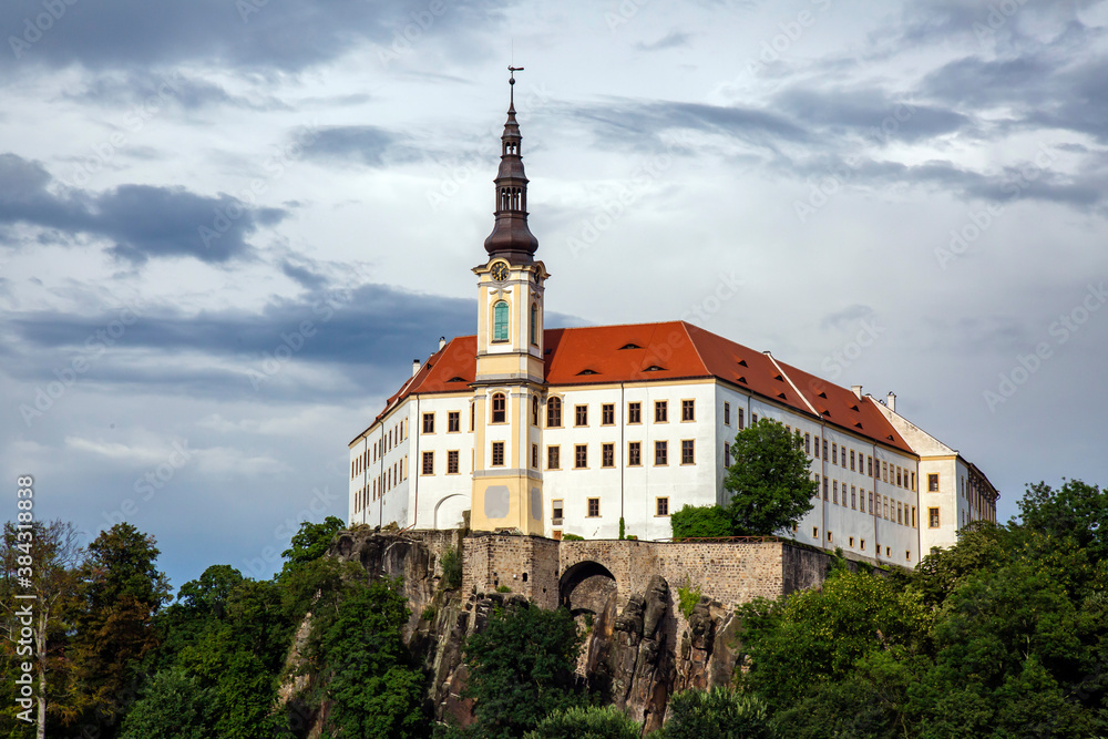 Decin castle in Czech republic