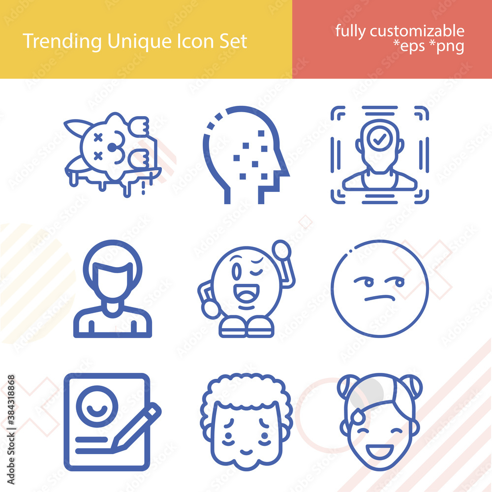 Simple set of enemy related lineal icons. Simple set of enemy related lineal icons.