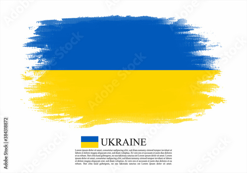 Textured and vector flag of Ukraine drawn with brush strokes. Texture and vector flag of Ukraine drawn with brush strokes.
