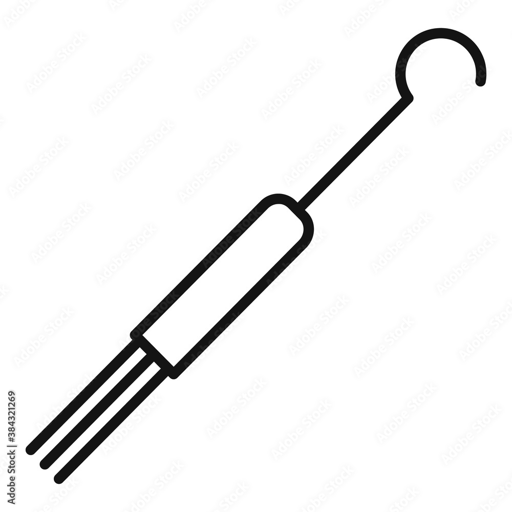 Tattoo needle set icon. Outline tattoo needle set vector icon for web design isolated on white background Tattoo needle set icon. Outline tattoo needle set vector icon for web design isolated on white background