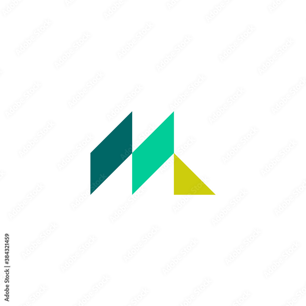 roof logo from geometric shapes and the letter m roof logo from geometric shapes and the letter m