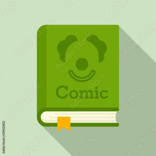 Comic genre book icon. Flat illustration of comic genre book vector icon for web design