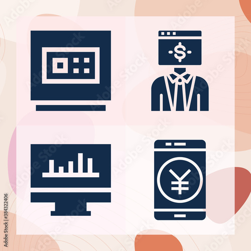 Simple set of treasurer related filled icons