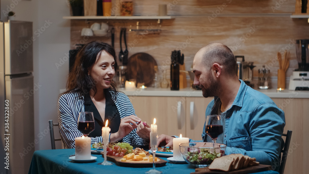 Upset man for pregnancy news during romantic dinner, Unhappy nervous angry man of pregnant girlfriend fighting with wife disappointed woman being afraid, unwanted baby, frustrated for positive results