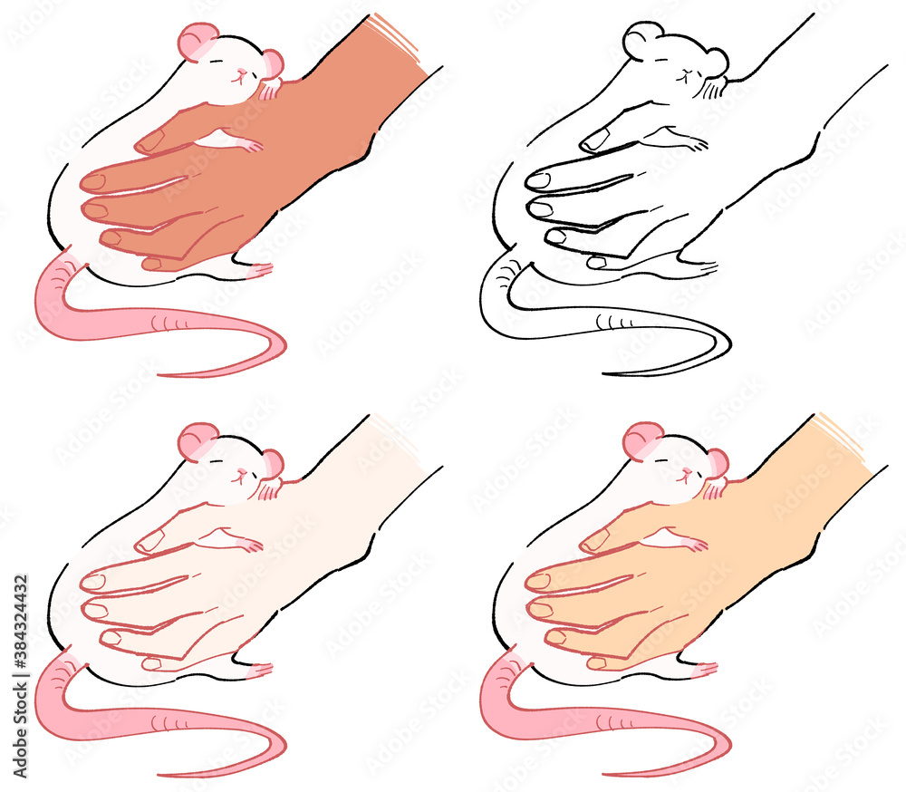 抱っこされるファンシーラットのイラスト Stock Illustration Adobe Stock 抱っこされるファンシーラットのイラスト Stock Illustration Adobe Stock