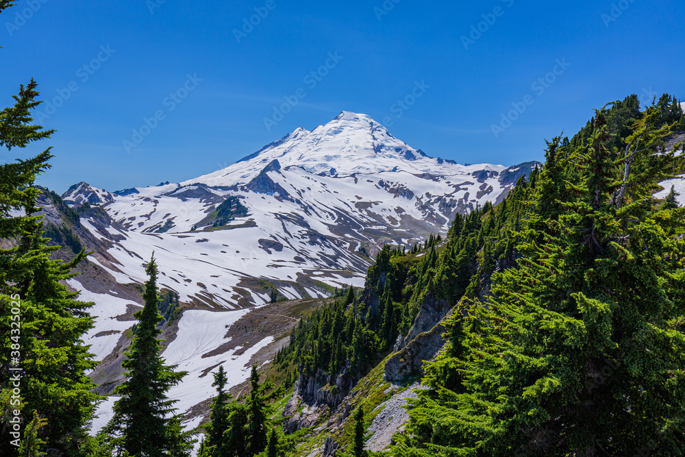 Amazing view on Mt Baker, North Cascades National Park, USA