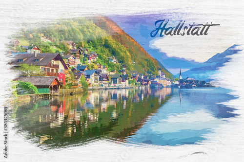 Alpine village, Hallstatt i...