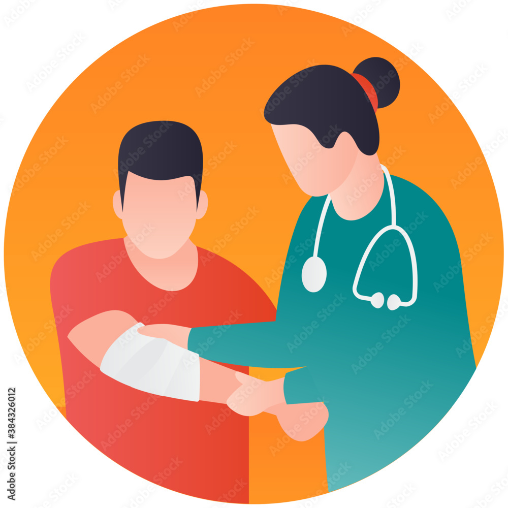 Fototapeta premium Person having clipboard depicting medical person 