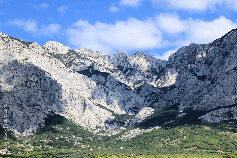 Biokovo mountains near Baska Voda and Brela, Croatia
