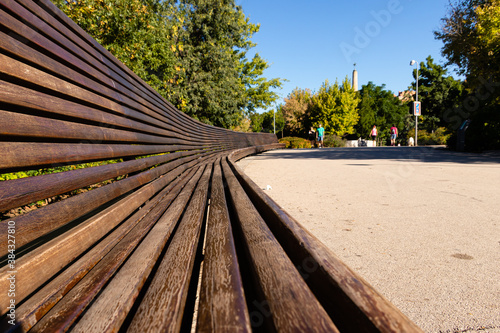 surroundings of the cultural center called slaughterhouse in the public park of madrid called madrid river. photo