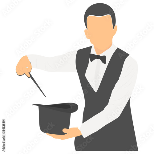 
Man playing with rings showing circus tricks 
