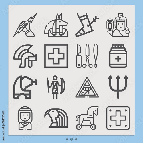 Simple set of radiology related lineal icons.