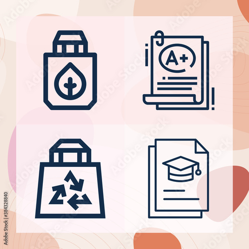 Simple set of algebra related lineal icons
