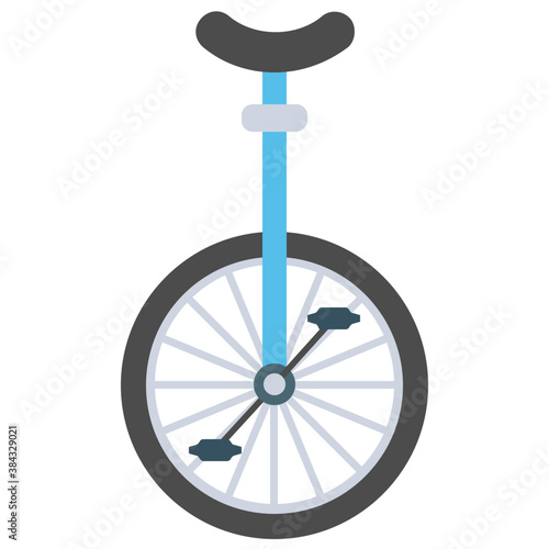 
Single tyre unicycle for circus tricks 
