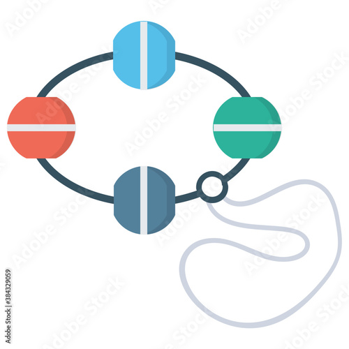 
Man playing with rings showing circus tricks 
