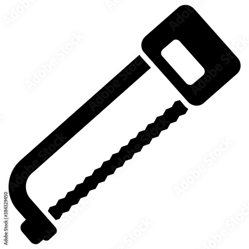 
Saw in round shape symbolizing rolling saw icon 
