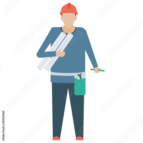 
A construction foreman to design buildings 
