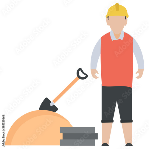 
A construction foreman to design buildings 
