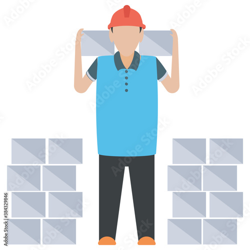 
A construction foreman to design buildings 

