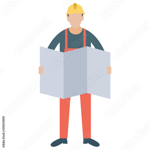 
A construction foreman to design buildings 
